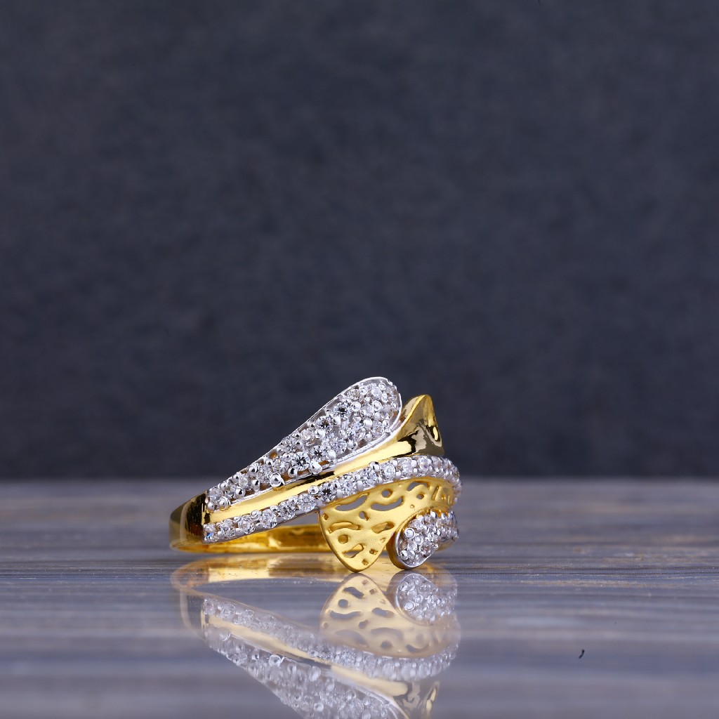 22ct Gold Designer cz Ring LLR58 - Image 2