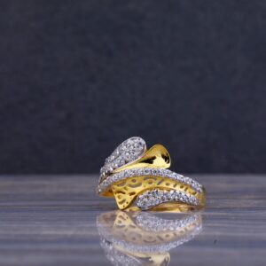 22ct Gold Designer cz Ring LLR58