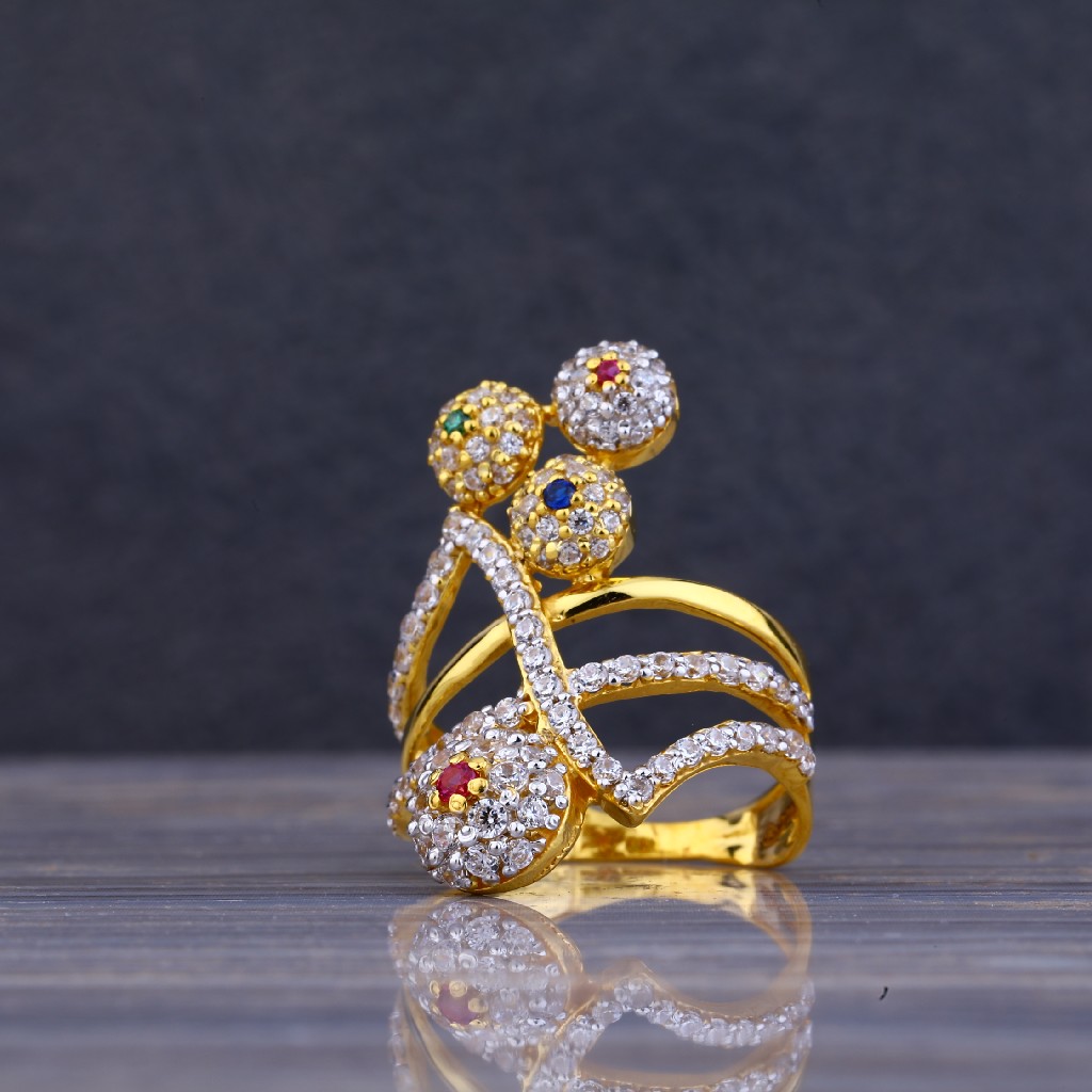 916 Gold Exclusive Cz Ring LLR64