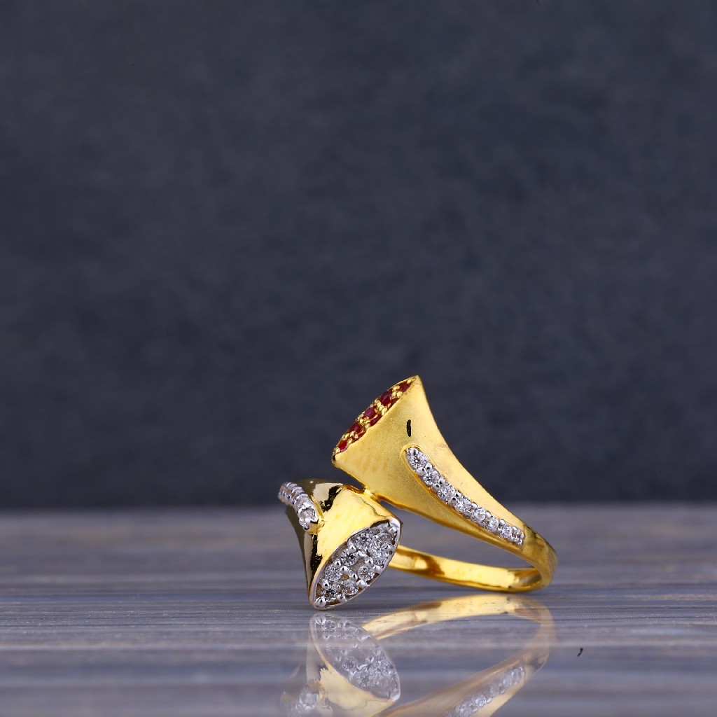 22kt gold Cz Diamond ring LLR76 - Image 2