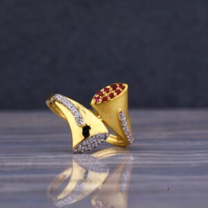 22kt gold Cz Diamond ring LLR76