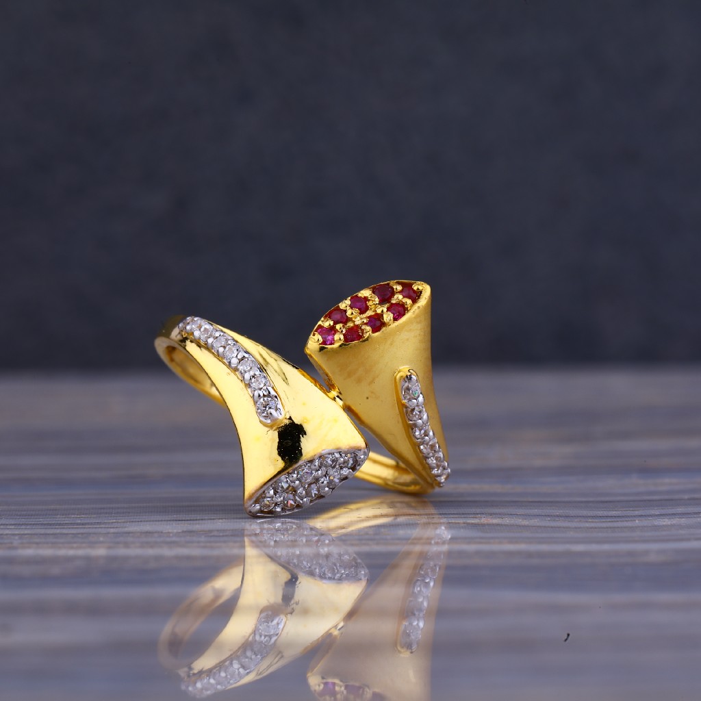 22kt gold Cz Diamond ring LLR76