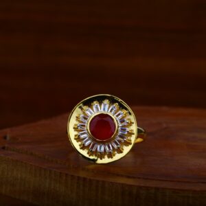 22kt Gold Antique Cz Ring LAR39