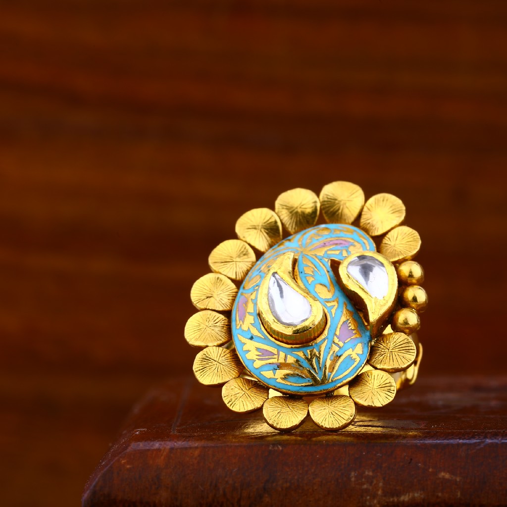 22kt Gold Antique Ring LAR34 - Image 2