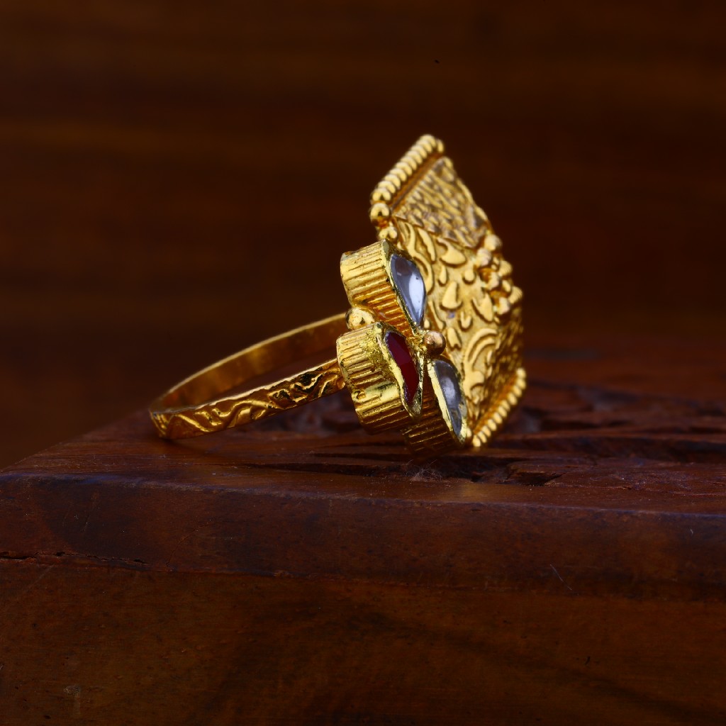 916 Gold gemstone Antique ring LAR50 - Image 5