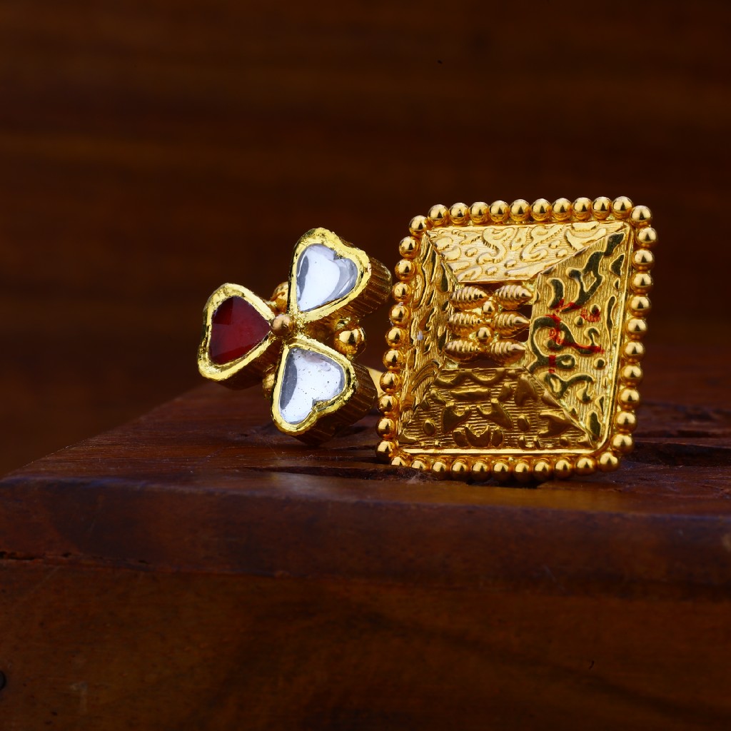 916 Gold gemstone Antique ring LAR50 - Image 4