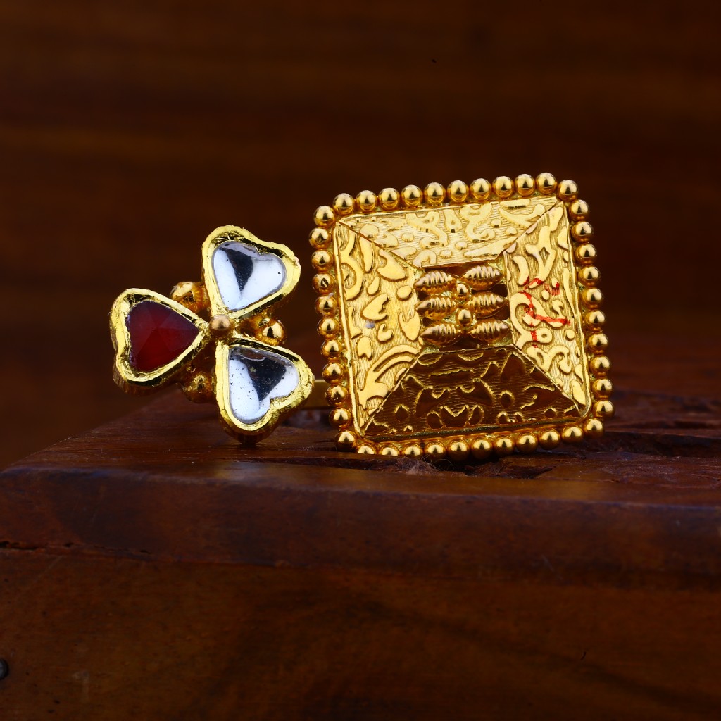 916 Gold gemstone Antique ring LAR50 - Image 2