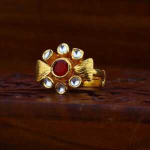 916 Gold cz Antique Ring LAR61