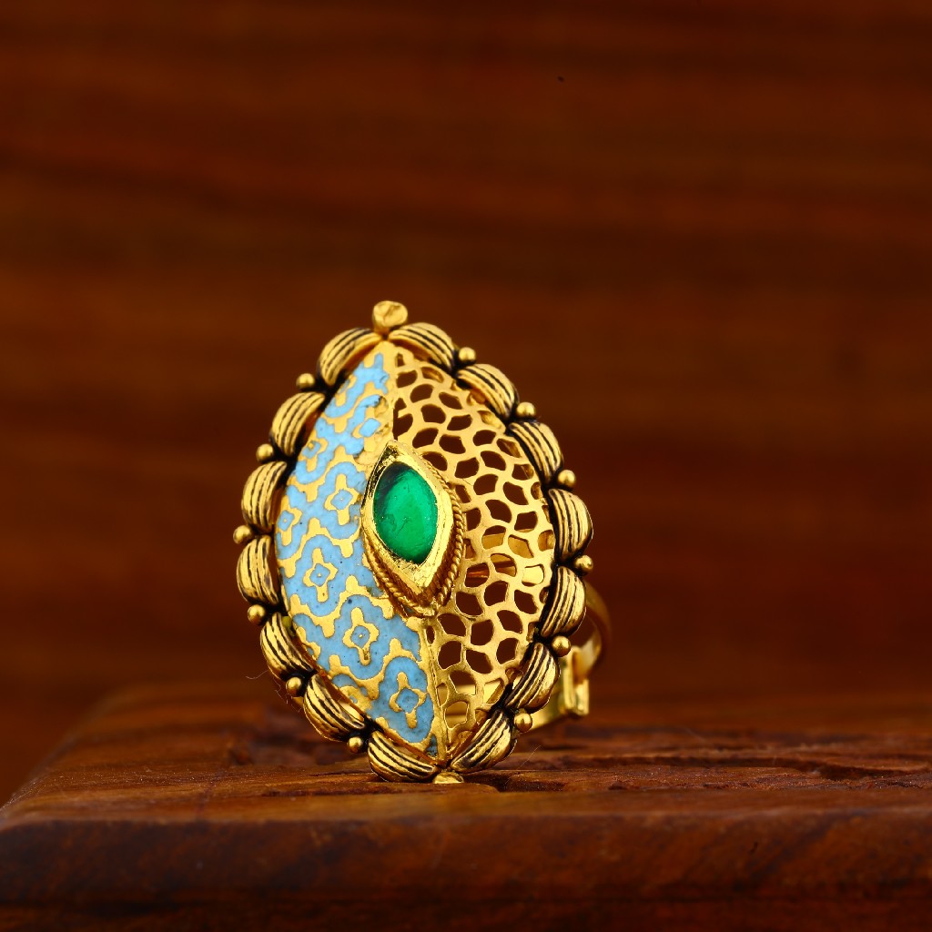 22kt Gold Antique Ring LAR73 - Image 2