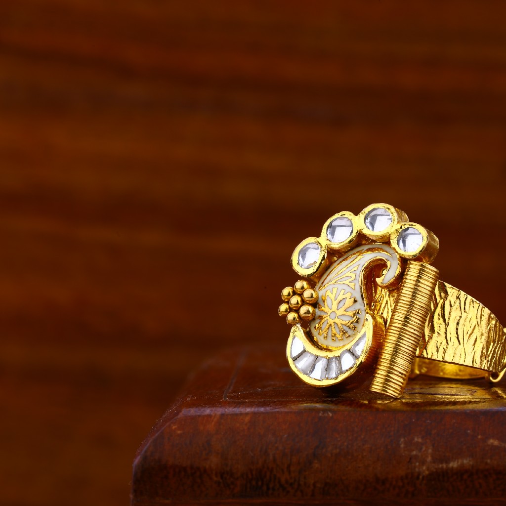 916 Gold Antique Ring LAR49 - Image 2