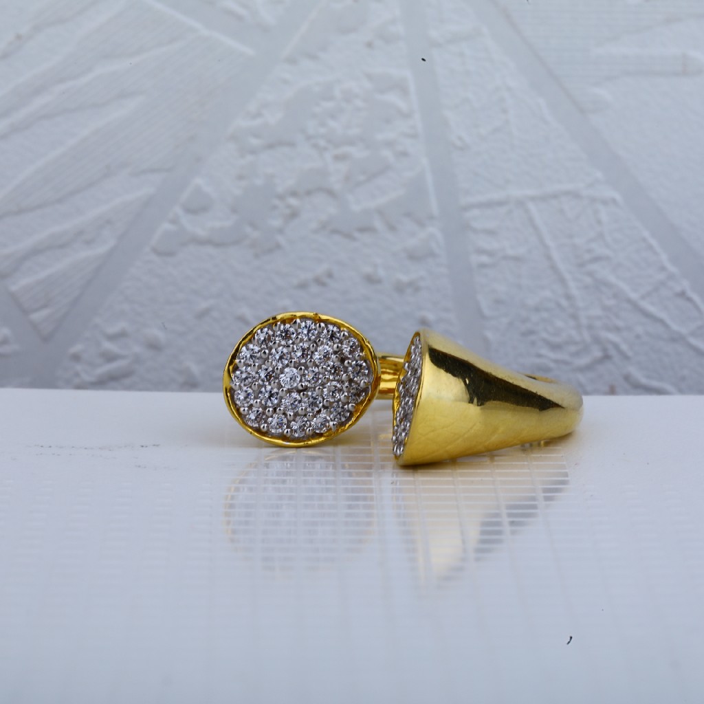 18kt Gold Italian Hallmark Ring LIR53 - Image 4