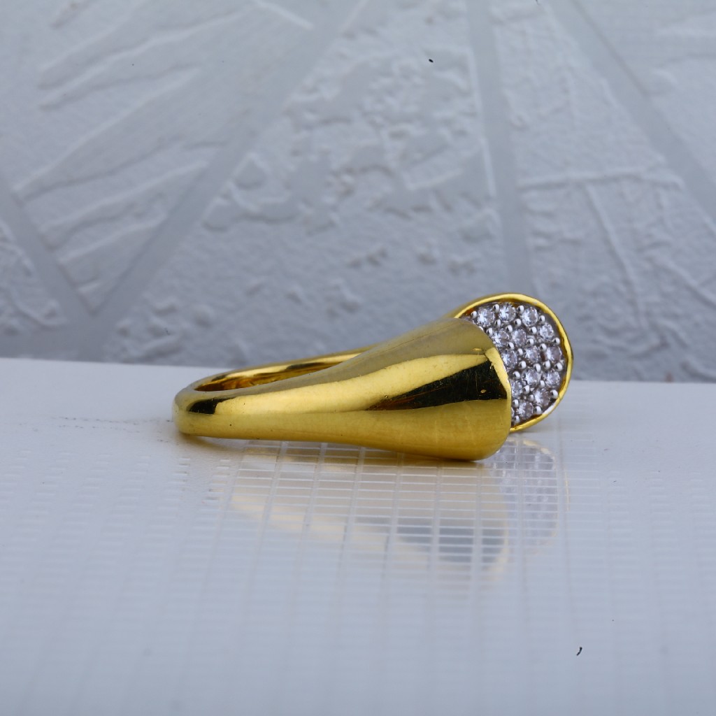 18kt Gold Italian Hallmark Ring LIR53 - Image 3