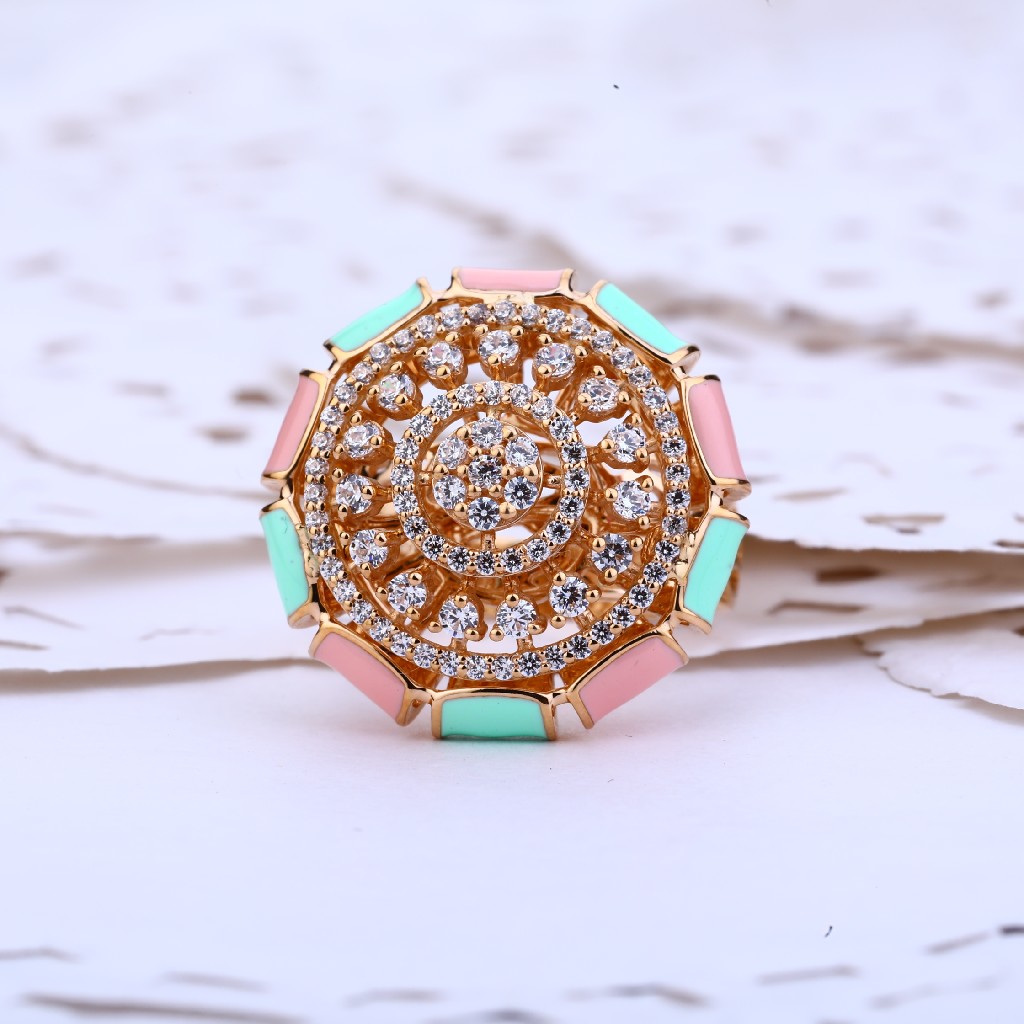18kt Rose Gold Ring Of Cz RLR422