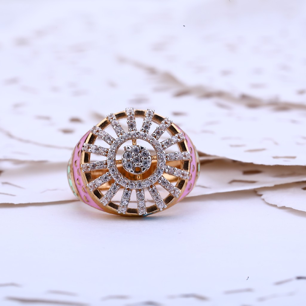 750 Cz Rose Gold Ring RLR427