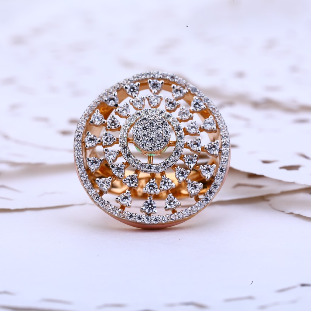 18kt Rise Gold Hallmark Ladies Ring RLR435