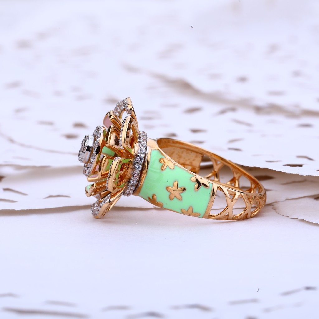 750 Ladies Rose Gold Ring RLR437 - Image 3