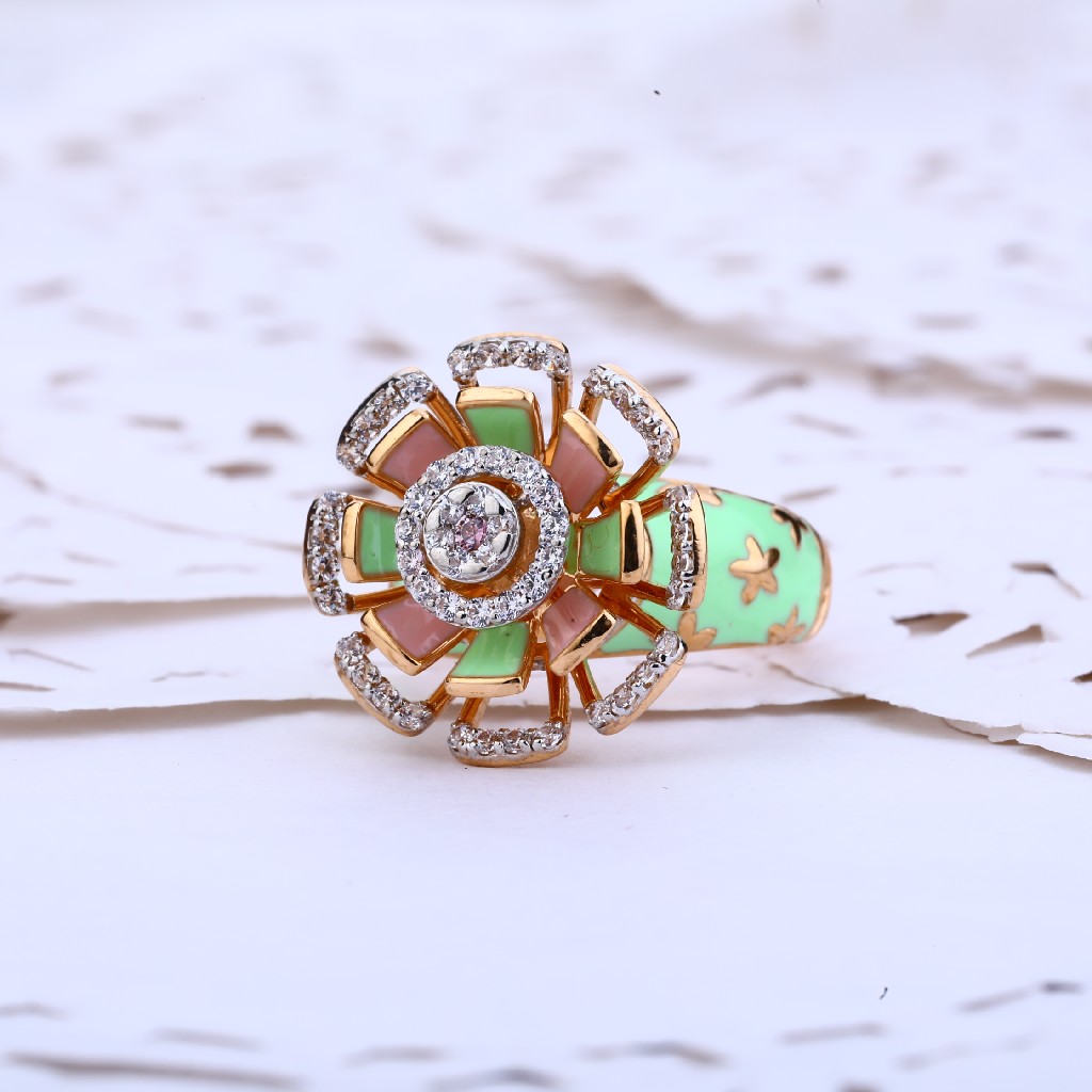 750 Ladies Rose Gold Ring RLR437 - Image 2