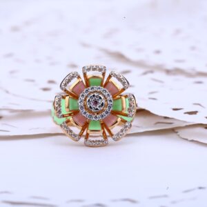 750 Ladies Rose Gold Ring RLR437