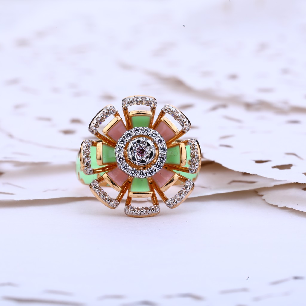 750 Ladies Rose Gold Ring RLR437