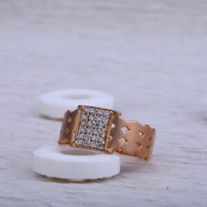 750 Rose Gold Cz Ring RMR29