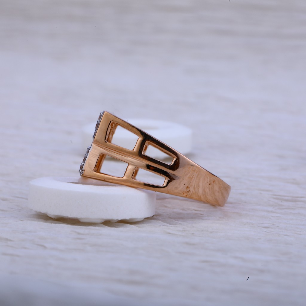 750 Rose Gold Cz Hallmark Ring RMR31 - Image 3