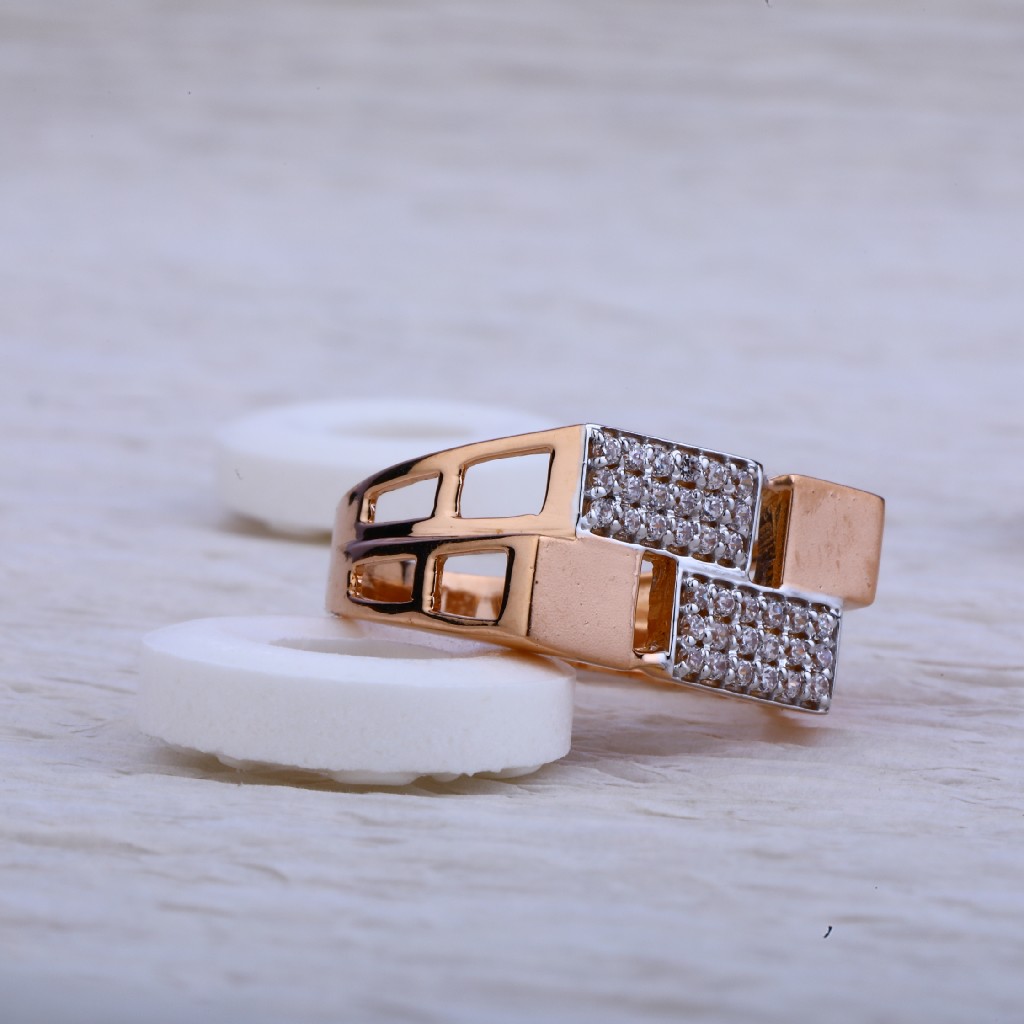 750 Rose Gold Cz Hallmark Ring RMR31 - Image 2