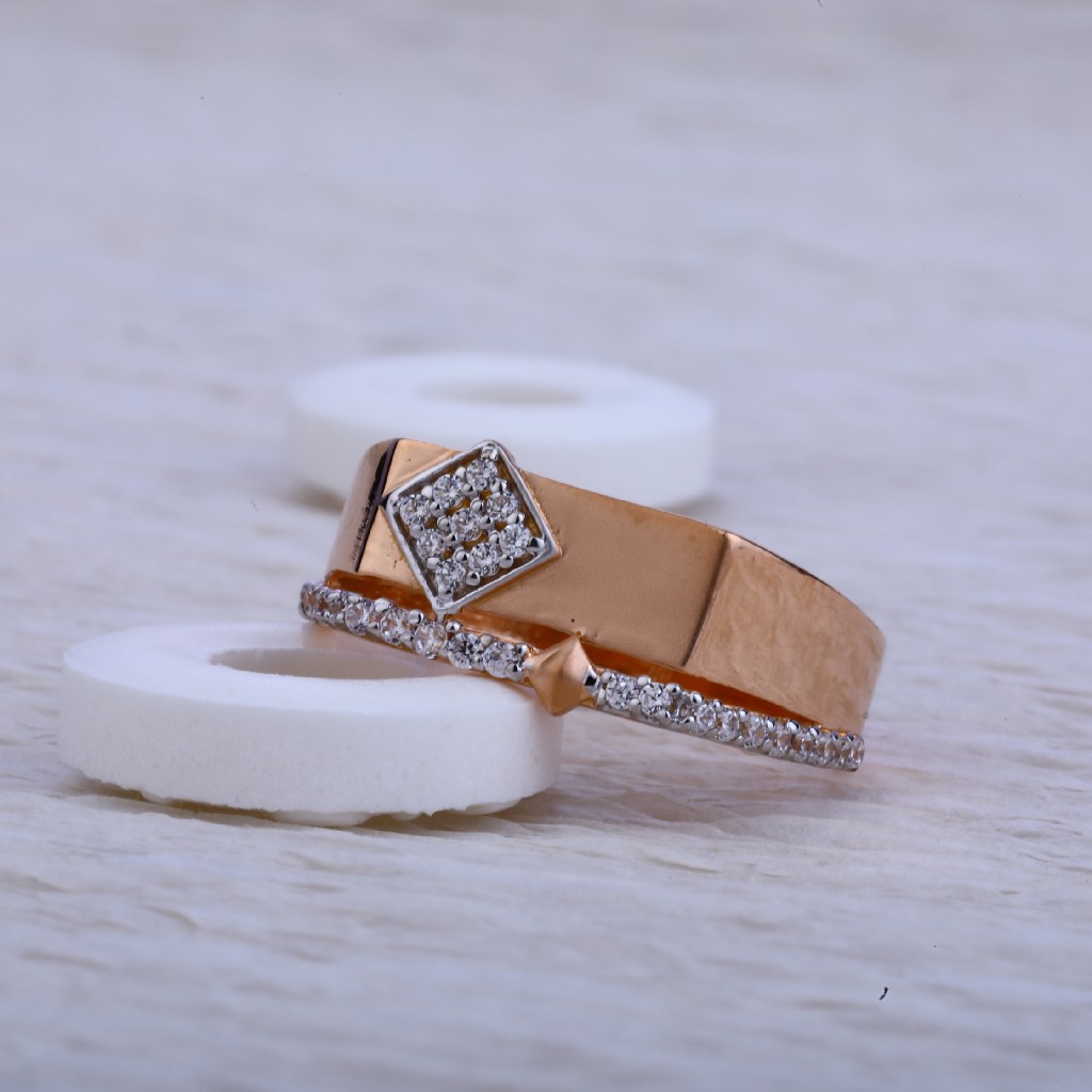 18ct Rose Gold Cz Ring RMR32