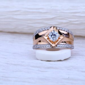 750 Rose Gold Hallmark Ring RMR45