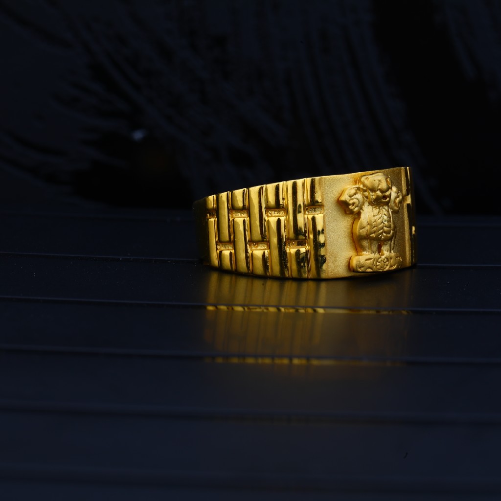 916 Gold Plain Ring MPR65 - Image 3