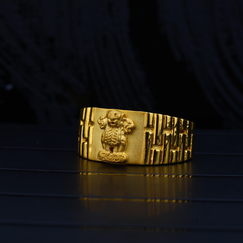 916 Gold Plain Ring MPR65 - Image 2