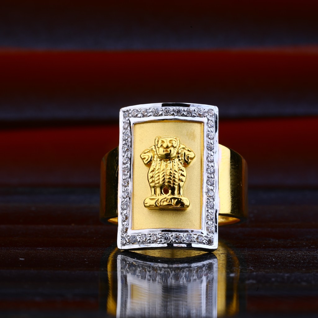 916 Gold Cz Mens Ring MHR56
