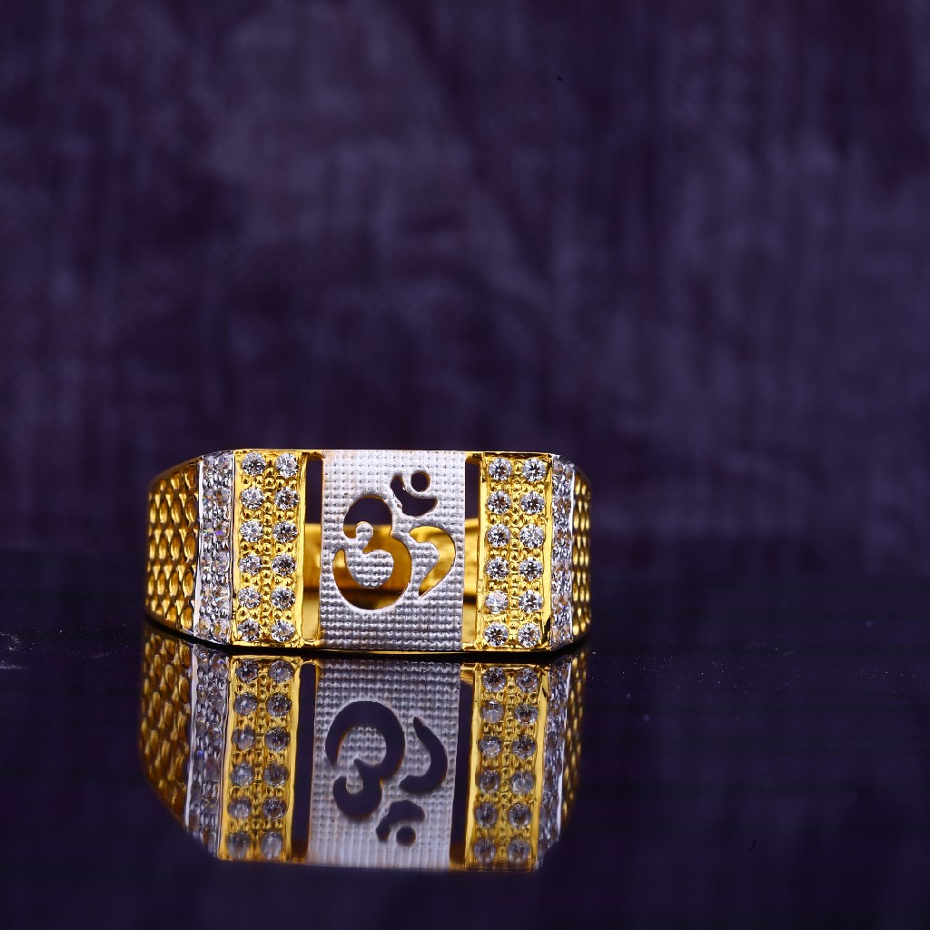 916 Gold Cz God Symbol Ring MGR79
