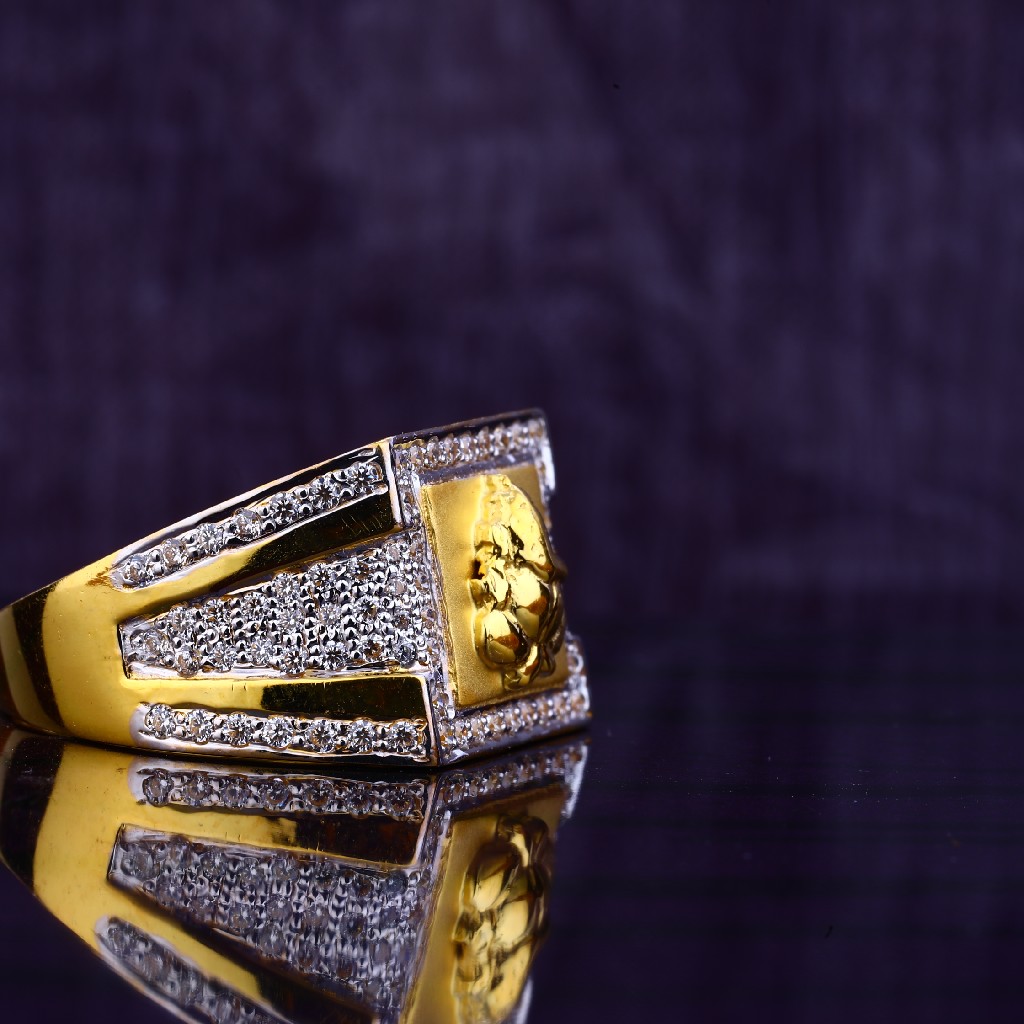 916 LORD Ganesha Cz Ring MGR95 - Image 3