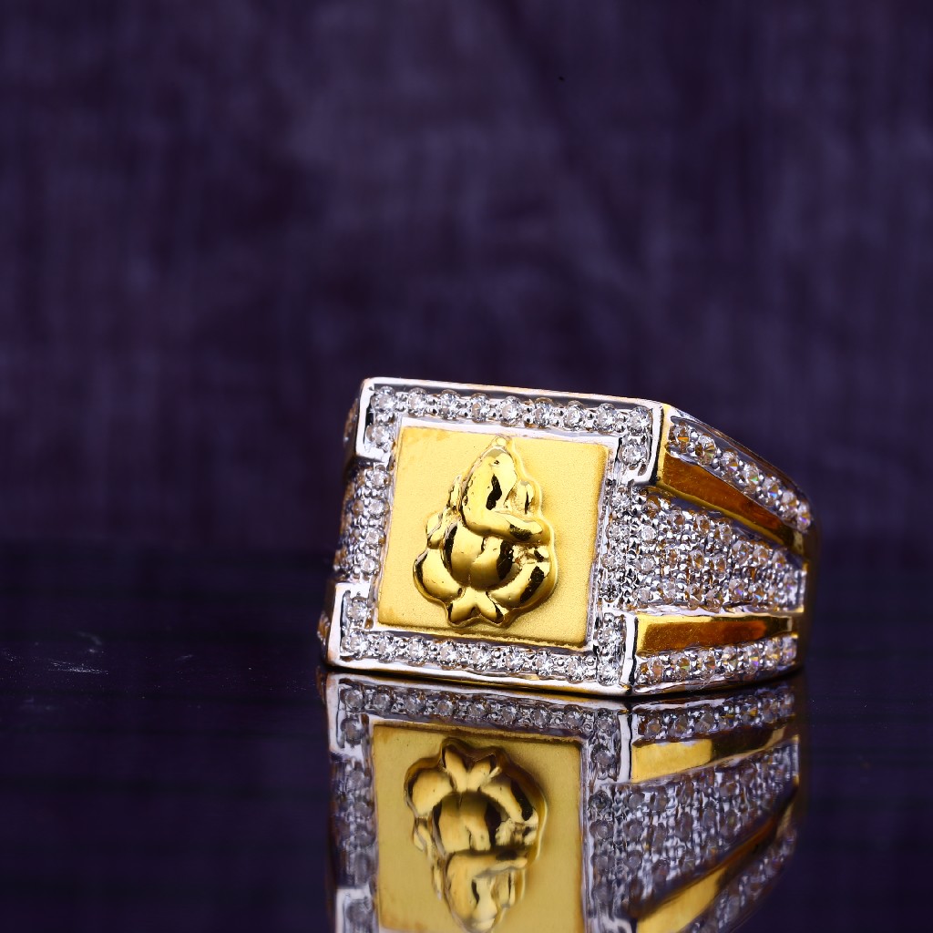 916 LORD Ganesha Cz Ring MGR95 - Image 2
