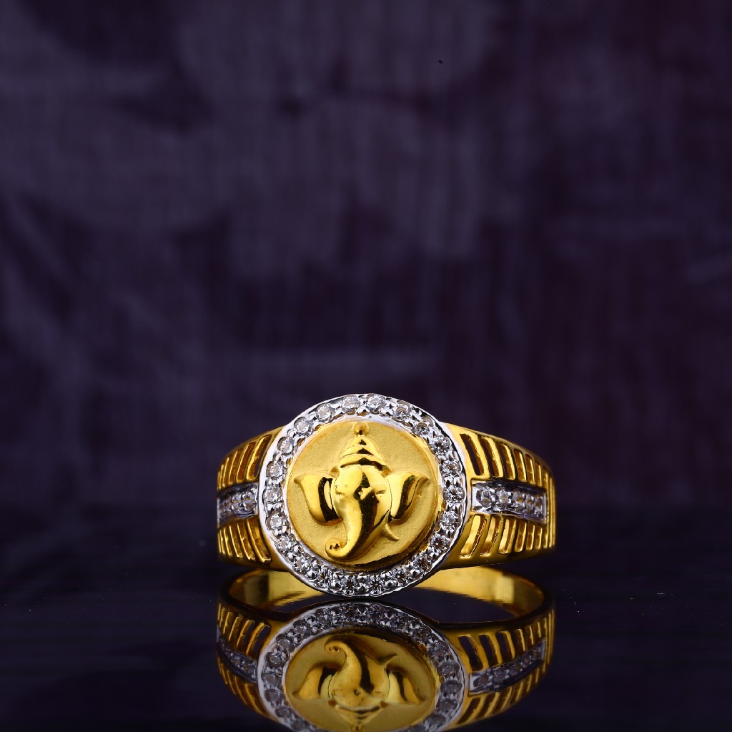 22kt Cz Lord Ganesha Ring MGR116