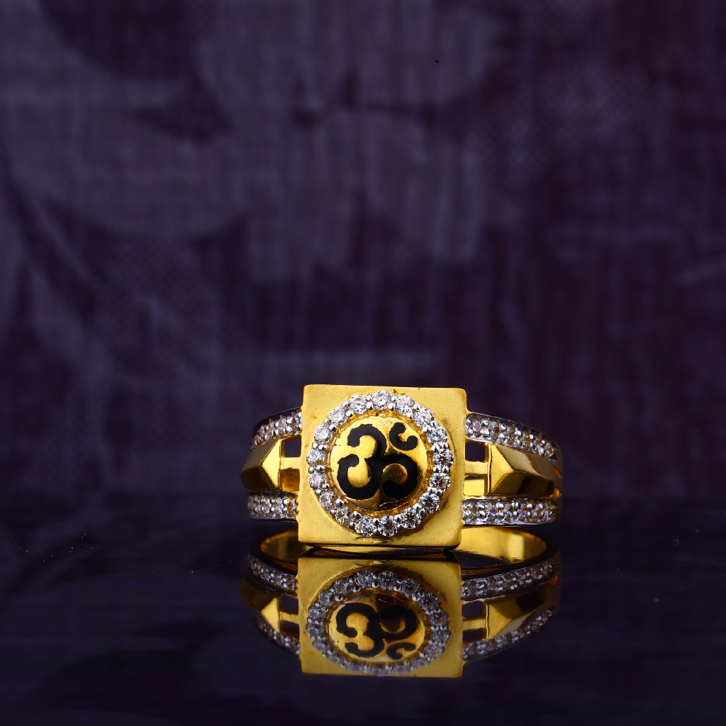 22kt cz Om Symbol Ring MGR121