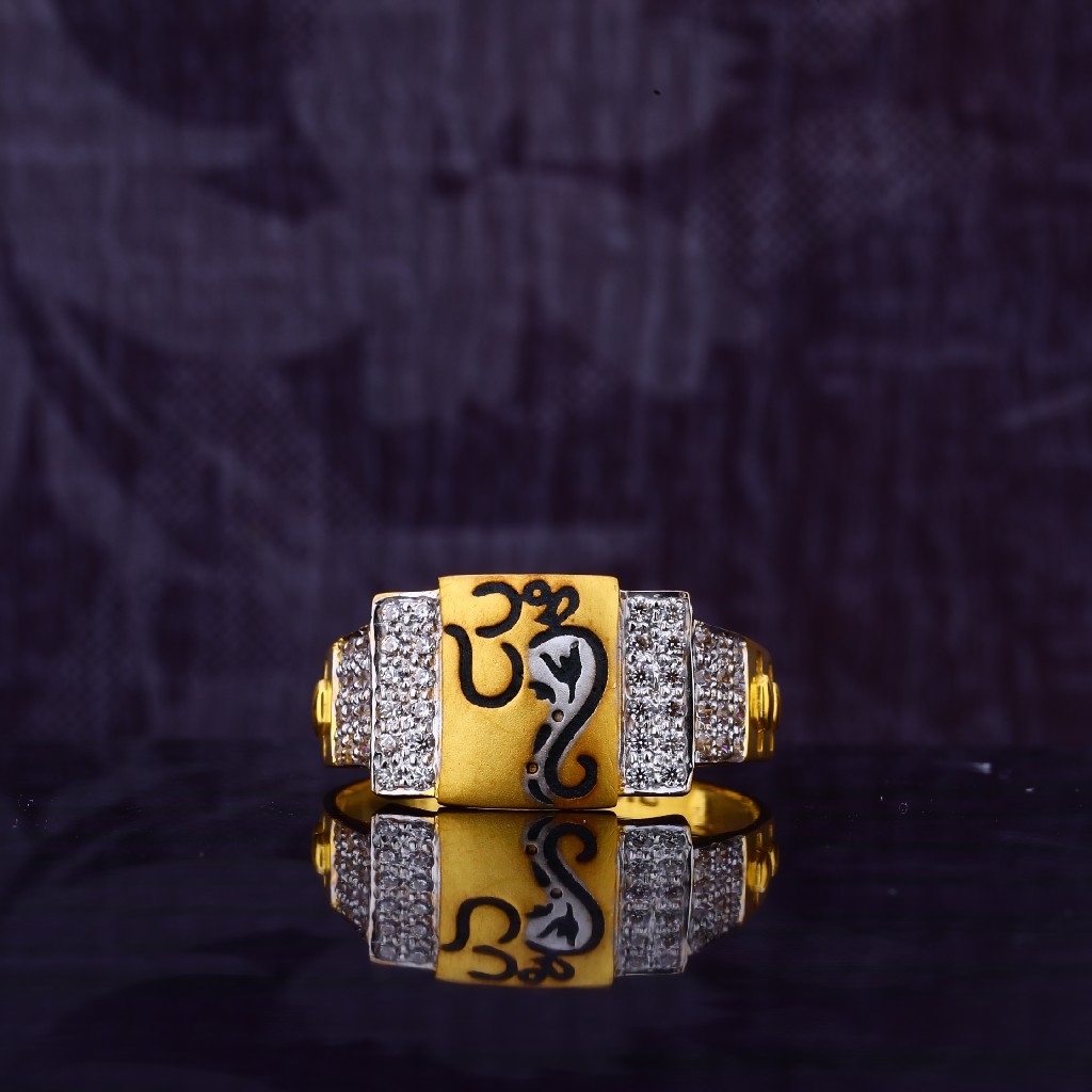 916 Om Symbol Gold Ring MGR122