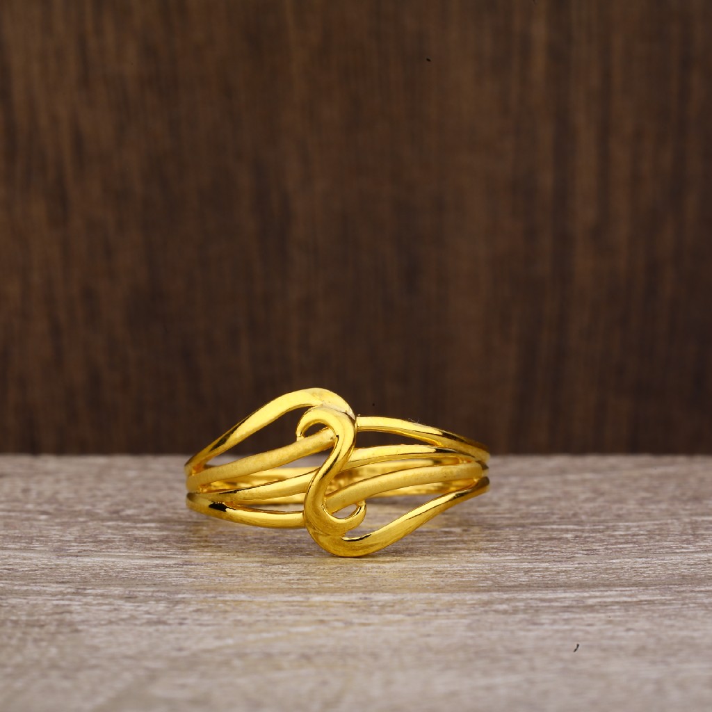 916 Gold Women's Plain Ring LPR238