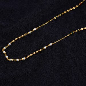 Ladies 916 Gold Cz Moti Mala-AC130