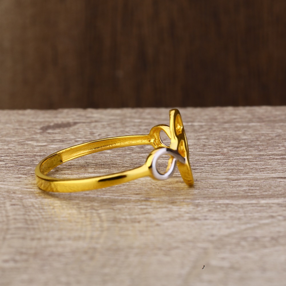 Ladies 916 Gold Unique Pattern Ring -LPR153 - Image 3