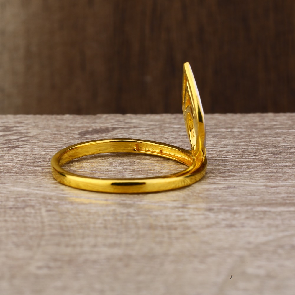 Ladies 916 Gold Designer Unique Ring -LPR144 - Image 3