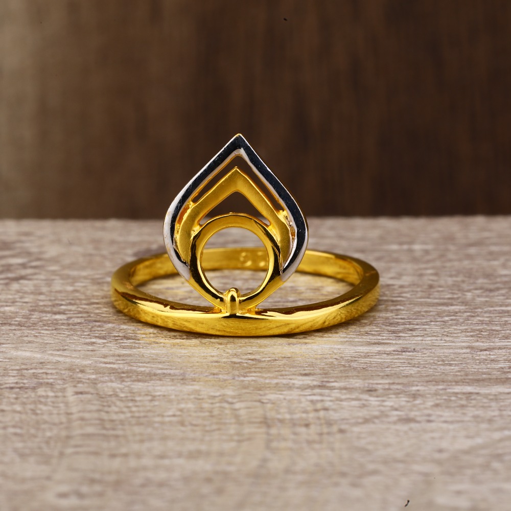 Ladies 916 Gold Designer Unique Ring -LPR144 - Image 2