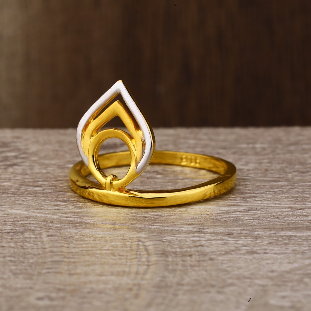 Ladies 916 Gold Designer Unique Ring -LPR144