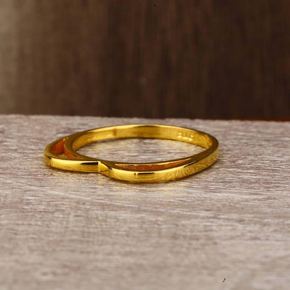Ladies 22K Gold Fancy CZ ring -LPR142