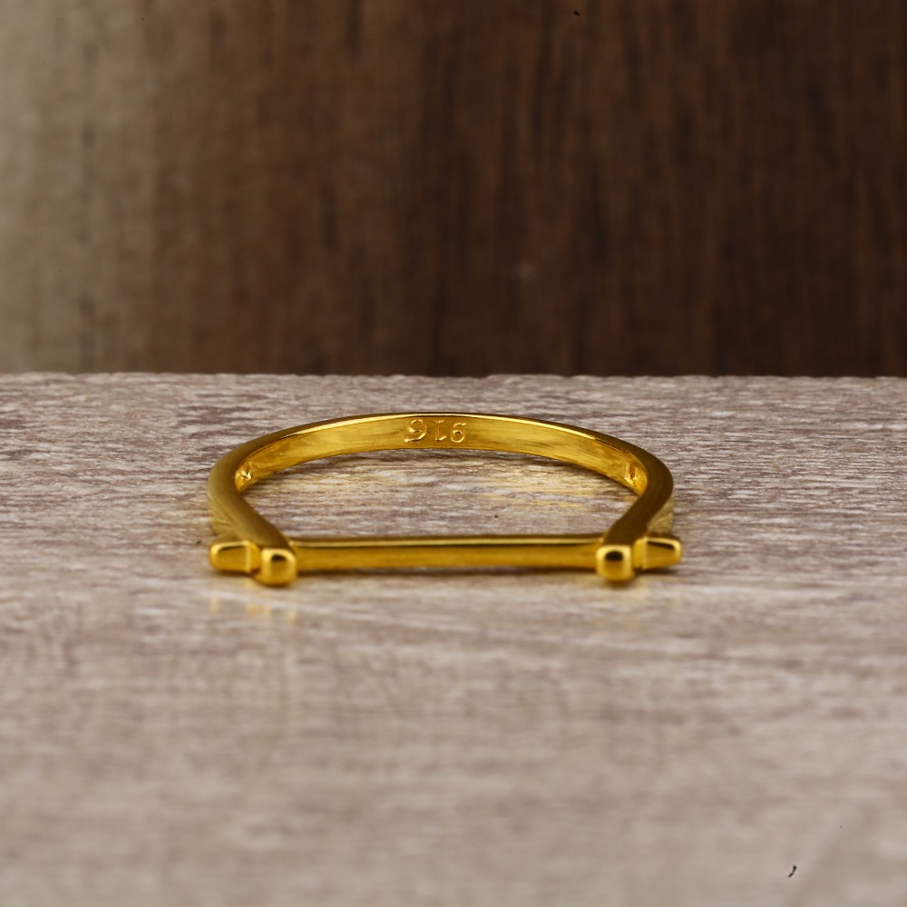 Ladies 22K Gold Band Ring -LPR139 - Image 2