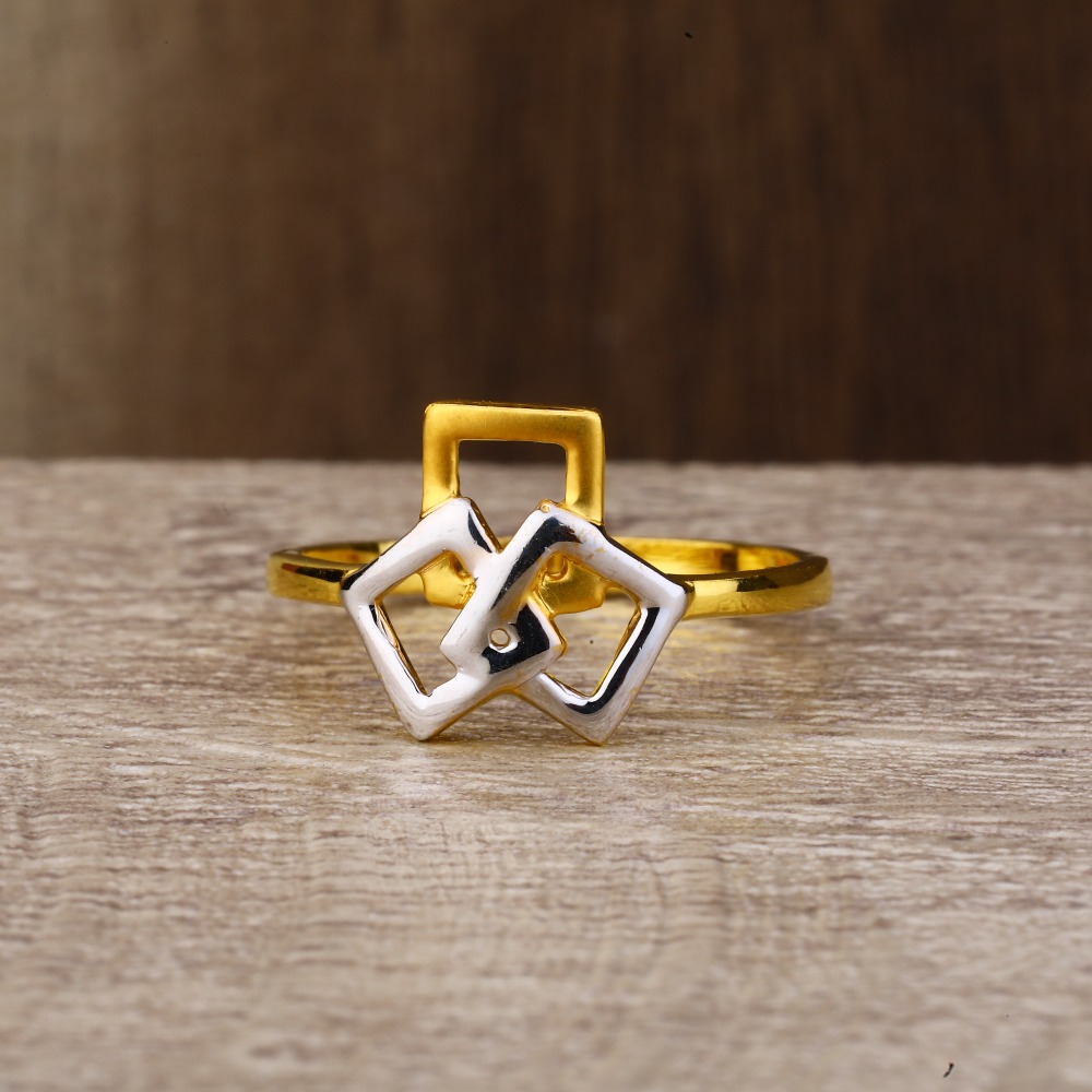 Ladies 22K Gold Fancy CZ Ring -LPR132 - Image 2