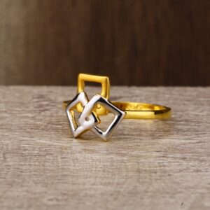 Ladies 22K Gold Fancy CZ Ring -LPR132
