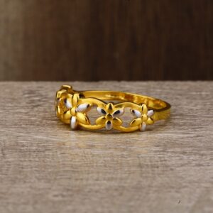 Ladies 22K Gold Fancy Flower Design RIng -LPR128