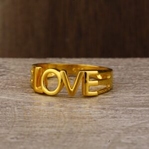 Ladies 22K Gold Fancy Plain Ring -LPR117