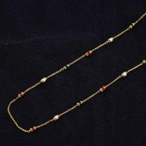 Ladies Colour Stone Delicate Fancy ChainMala-AC105